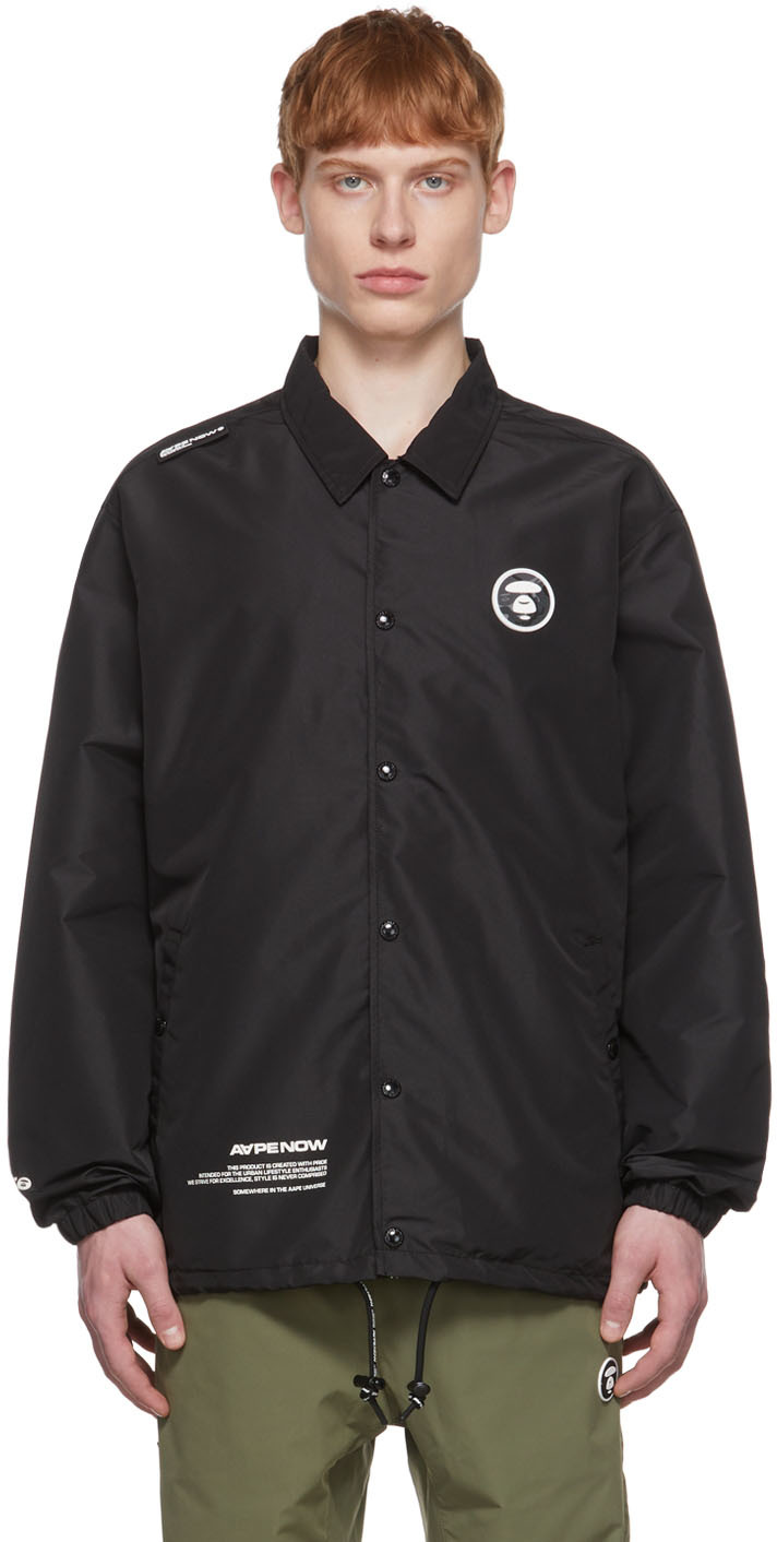 AAPE BY A BATHING APE BLACK POLYESTER JACKET