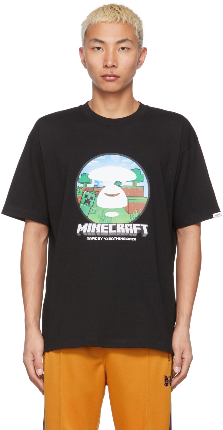 AAPE by A Bathing Ape Black Minecraft Edition #1 T-Shirt