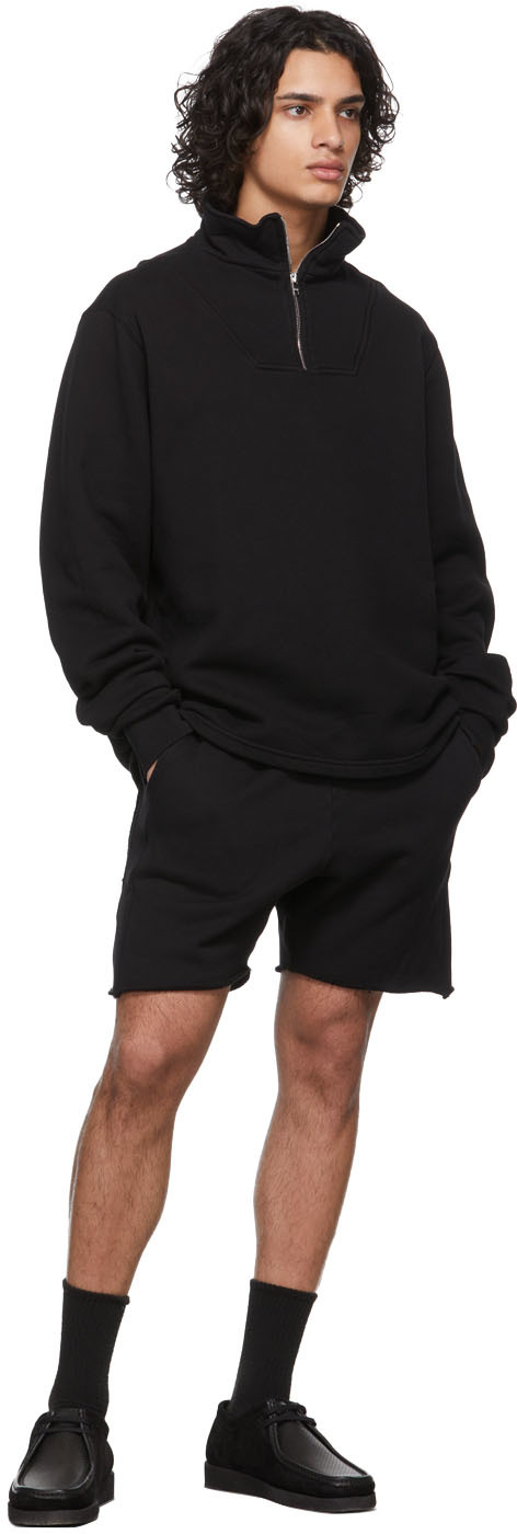 Les Tien Black Half-Zip Yacht Sweatshirt | Smart Closet