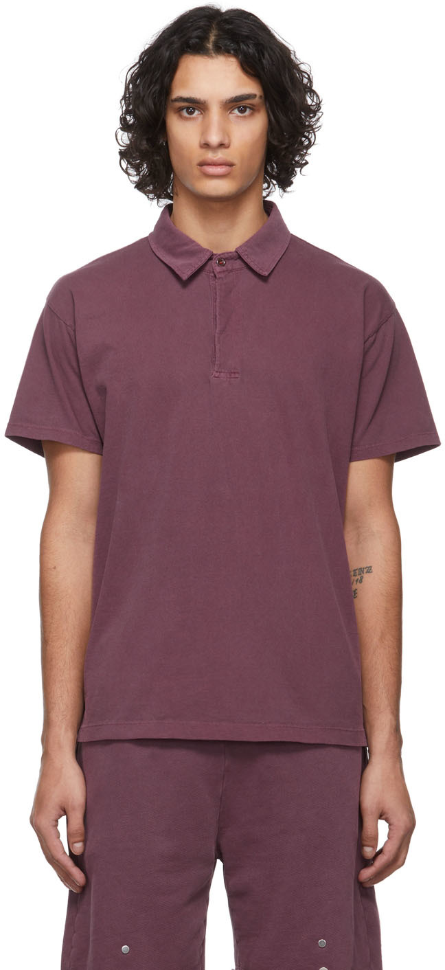 Les Tien Burgundy Rugby Polo