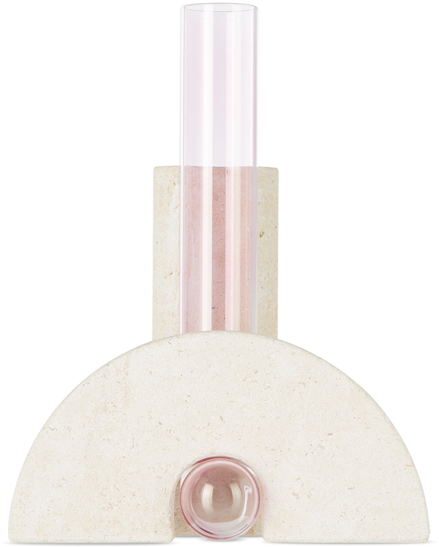 Coki Ssense Exclusive Pink Cochlea Della Metamorfosi I Vase In Pink Glass