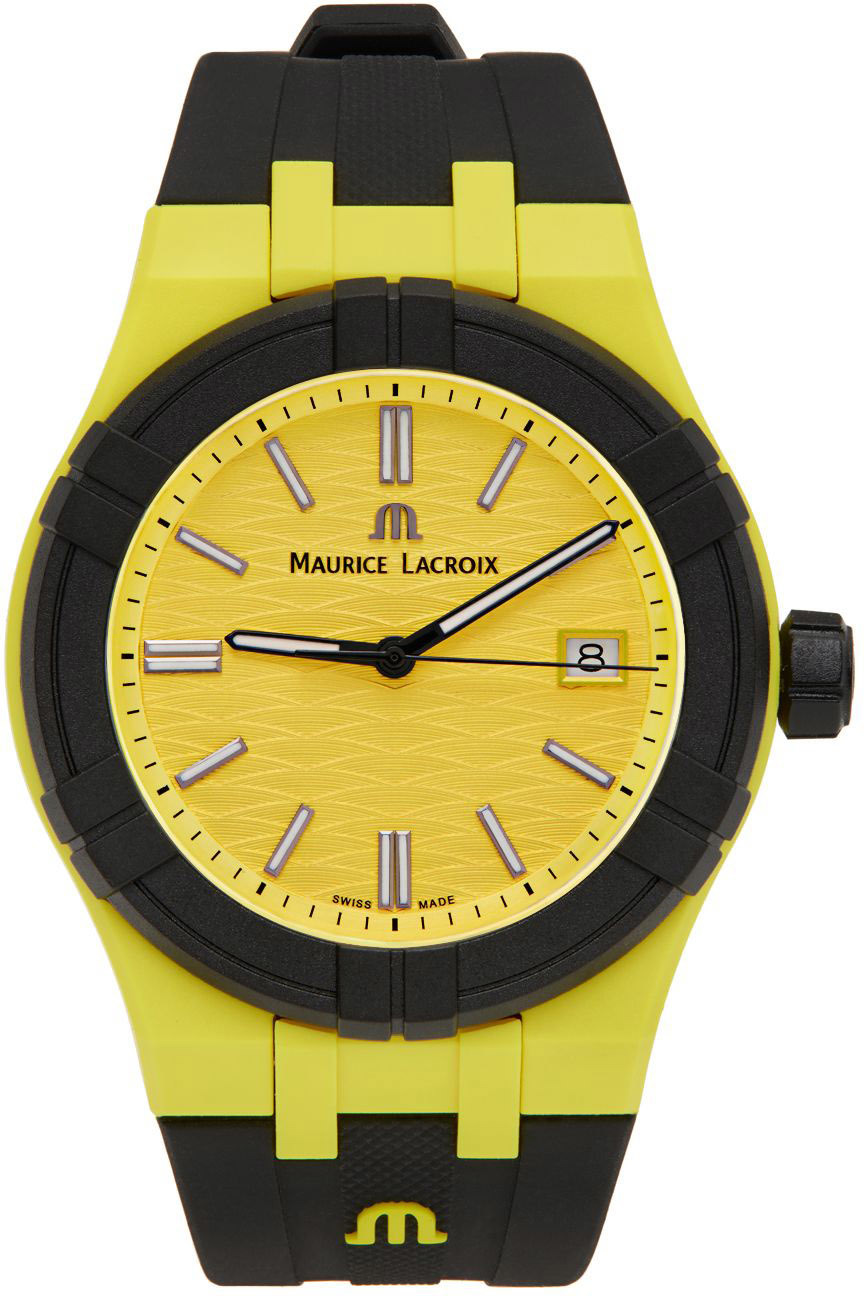 Maurice Lacroix Black & Yellow AIKON #tide Watch