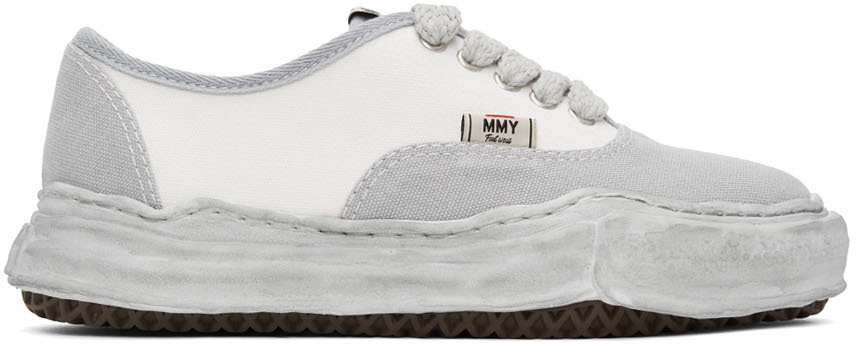 Miharayasuhiro Grey & White Baker Over-Dyed Sneakers | Smart Closet