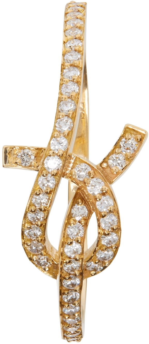 Sophie Zamel Gold Inversion Hoop Single Earring In Yellow Gold