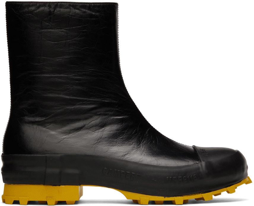 CamperLab Black Traktori Zip Boots