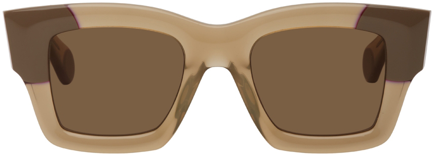 Jacquemus Taupe 'Les Lunettes Baci' Sunglasses