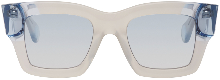 Jacquemus Off-White & Blue 'Les Lunettes Baci' Sunglasses