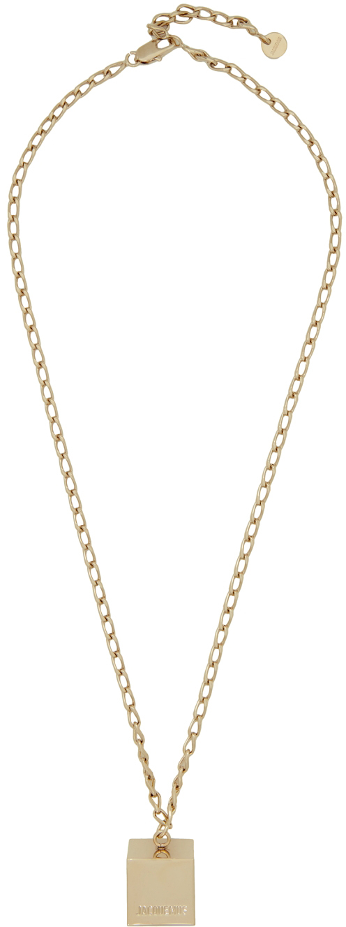 Jacquemus Gold 'La Chaine Cube' Necklace
