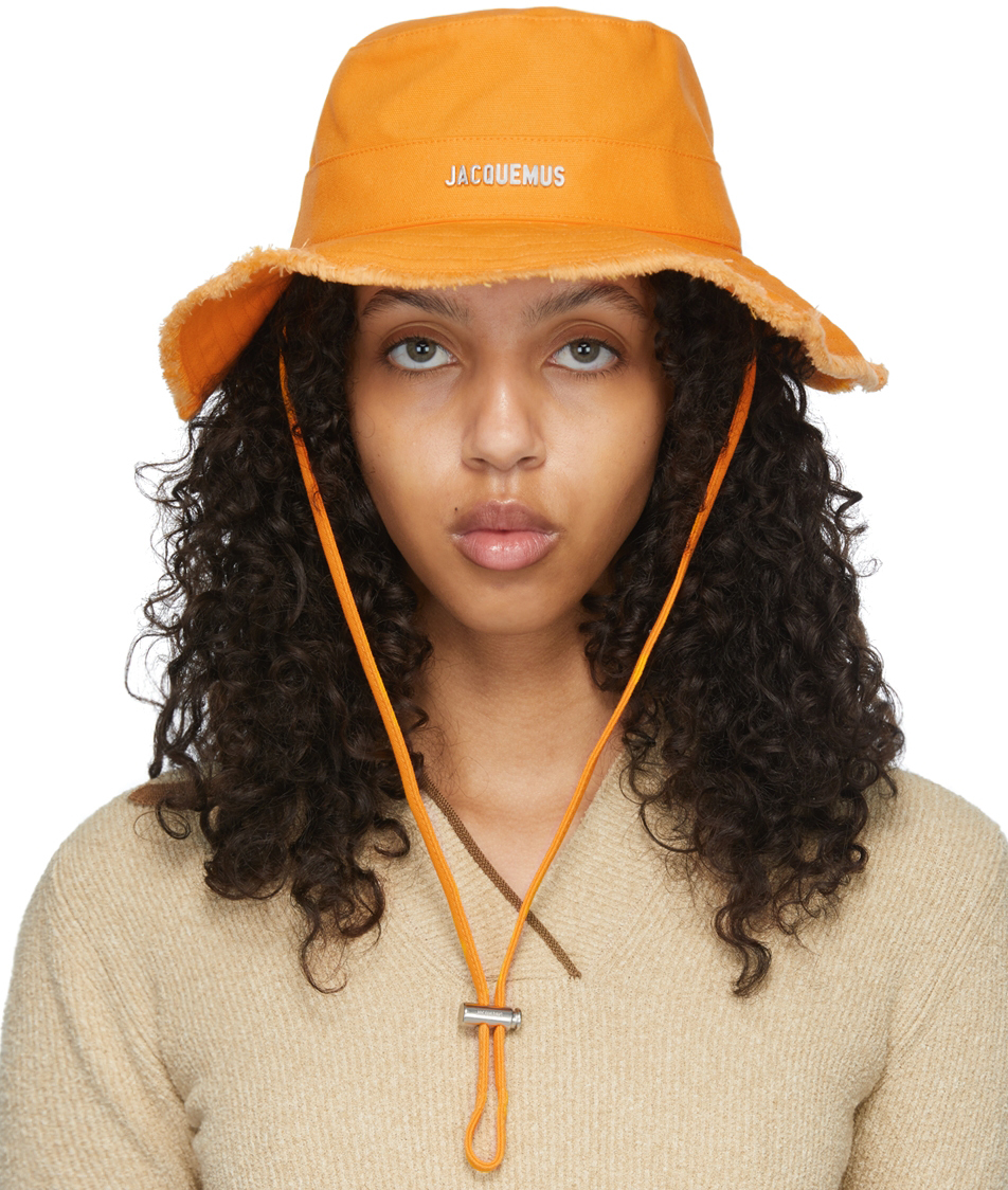Jacquemus: Orange 'Le Bob Artichaut' Bucket Hat | SSENSE UK