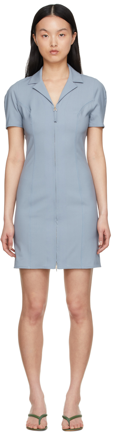 【Jacquemus】 La Robe Tangeloウールブレンドミニドレス La Robe Tangelo wool-blend minidress in orange - Jacquemus