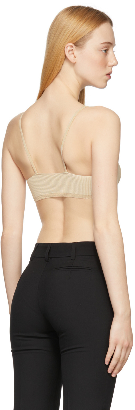 Jacquemus Le Bandeau Valensole Knit Bralette In 150 Beige