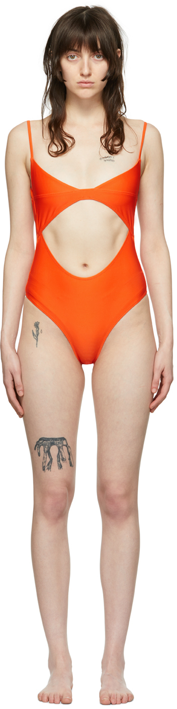Orange 'Le Maillot Aranja' One-Piece Swimsuit