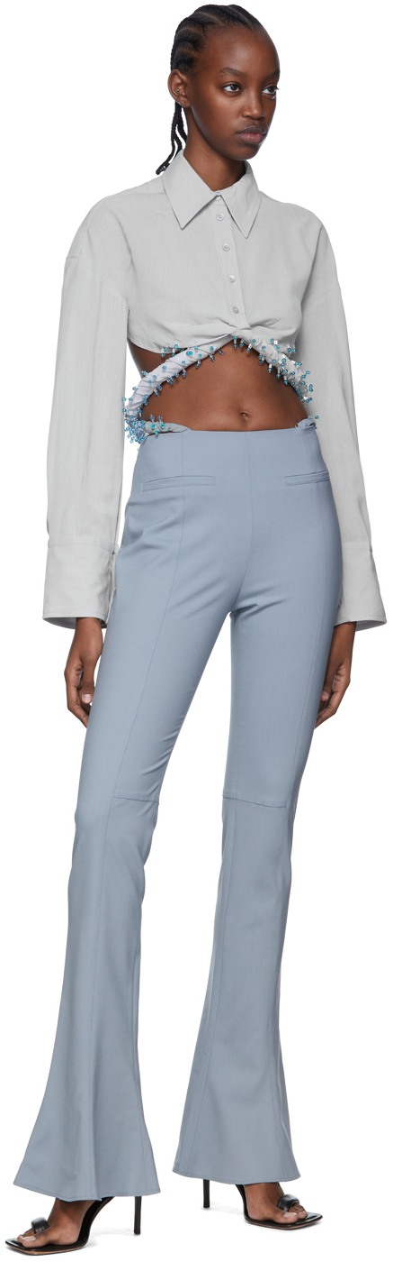 Jacquemus Gray 'la Chemise Perli' Shirt In 910 Light Grey