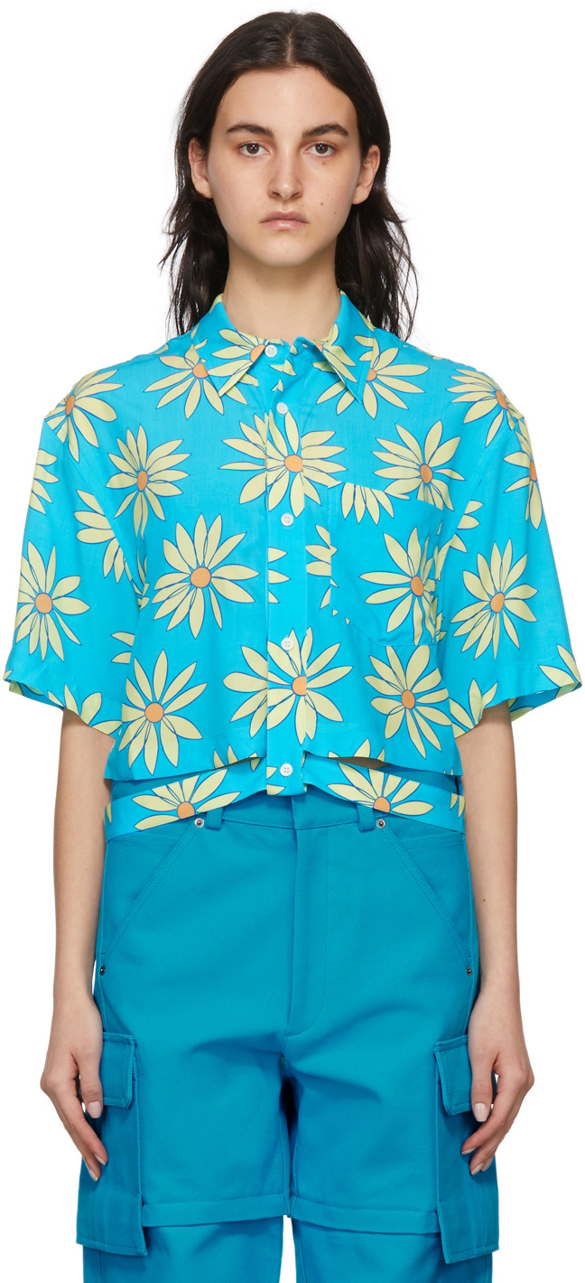Jacquemus Blue 'La Chemise Fleurs' Shirt