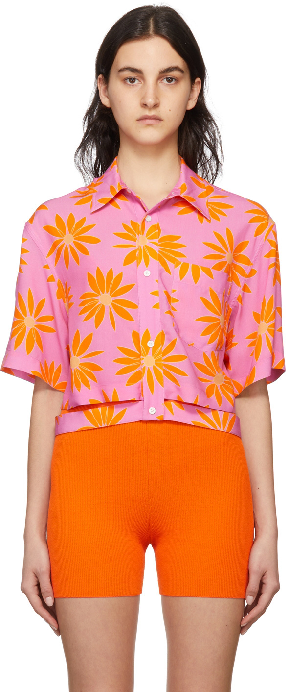 Jacquemus Pink 'La Chemise Fleurs' Shirt