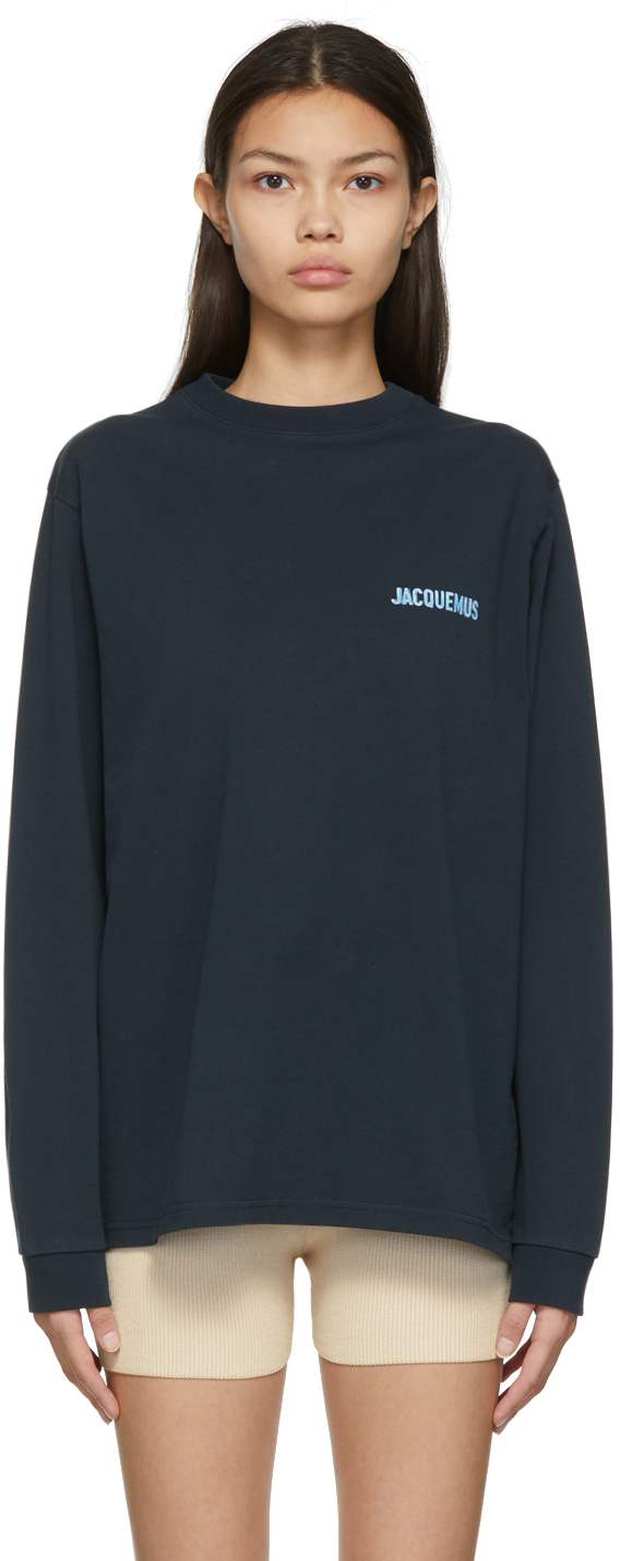 Jacquemus Navy 'Le T-Shirt Gelo' Long Sleeve T-Shirt