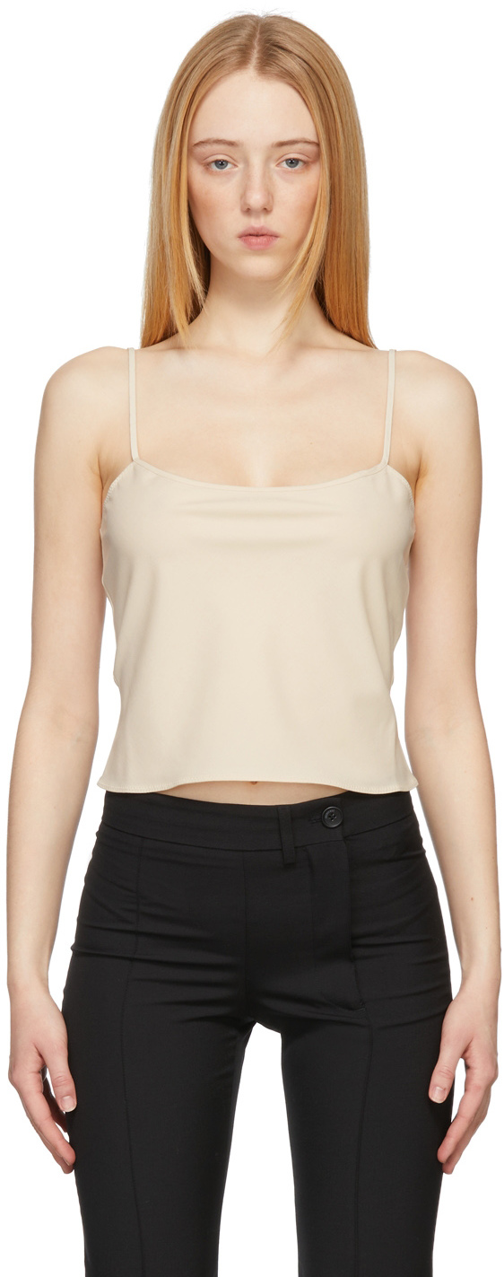 Jacquemus Le Haut Tangelo Wool-blend Tank Top In Off-white