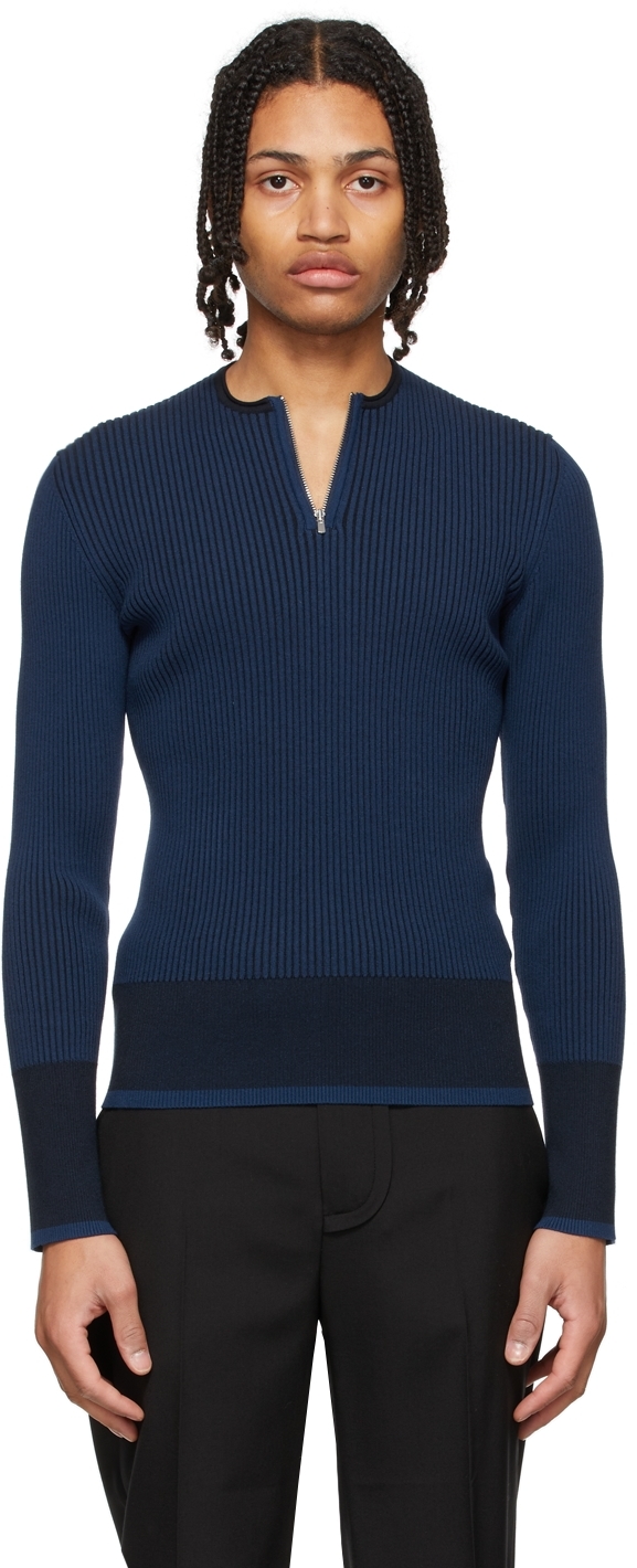Jacquemus Navy 'La Maille Giallo' Sweater