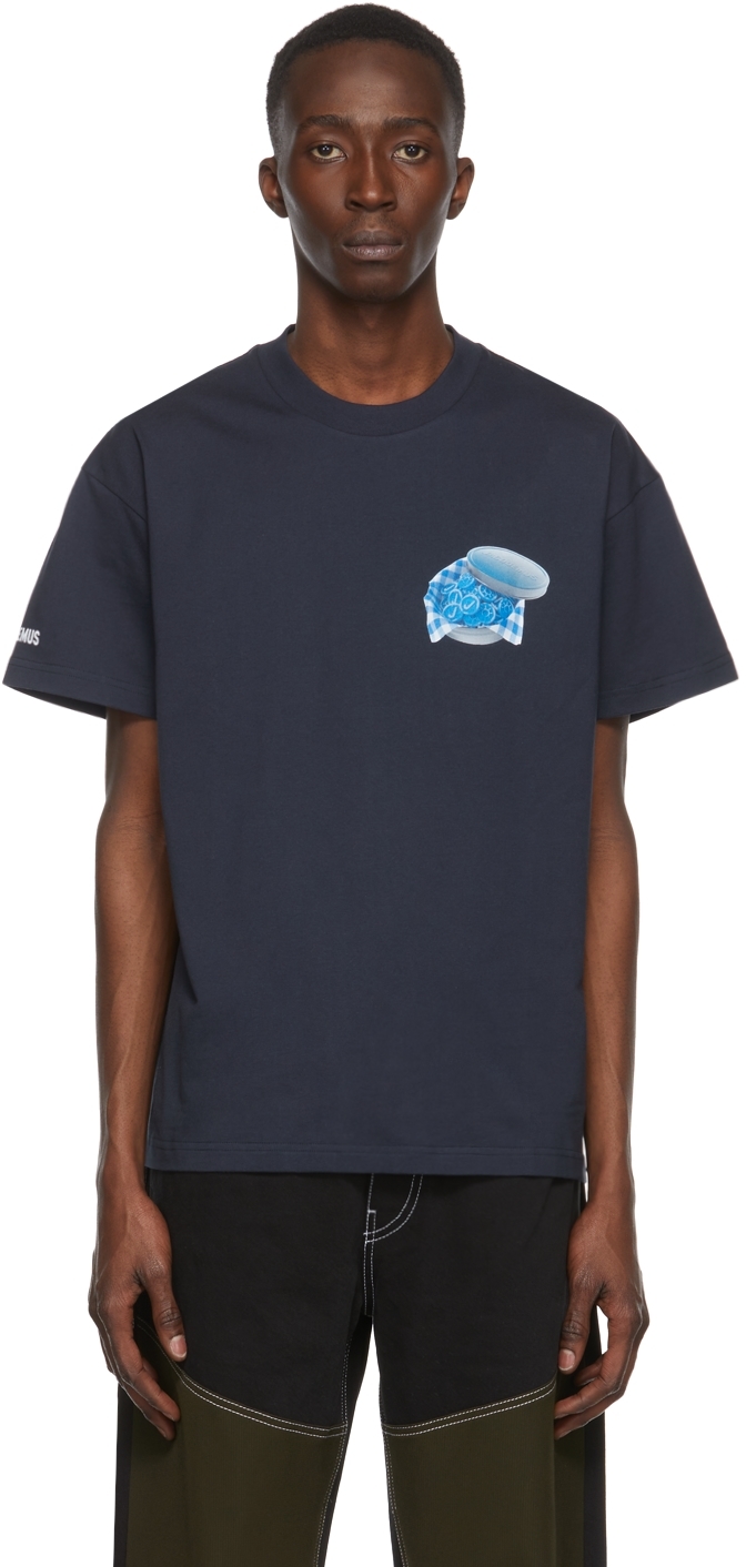 Jacquemus Navy 'Le T-Shirt Bonbon' T-Shirt