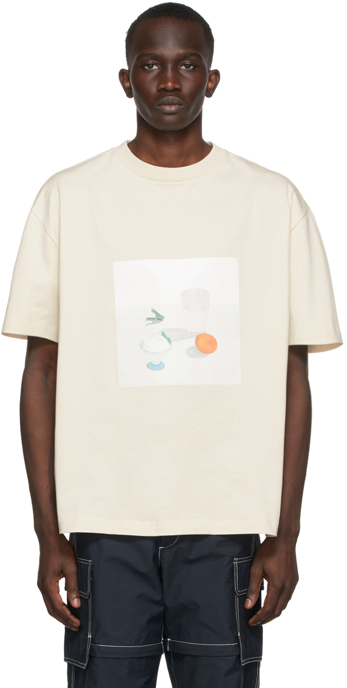 Jacquemus SSENSE Exclusive Beige 'Le T-Shirt Tableau' T-Shirt
