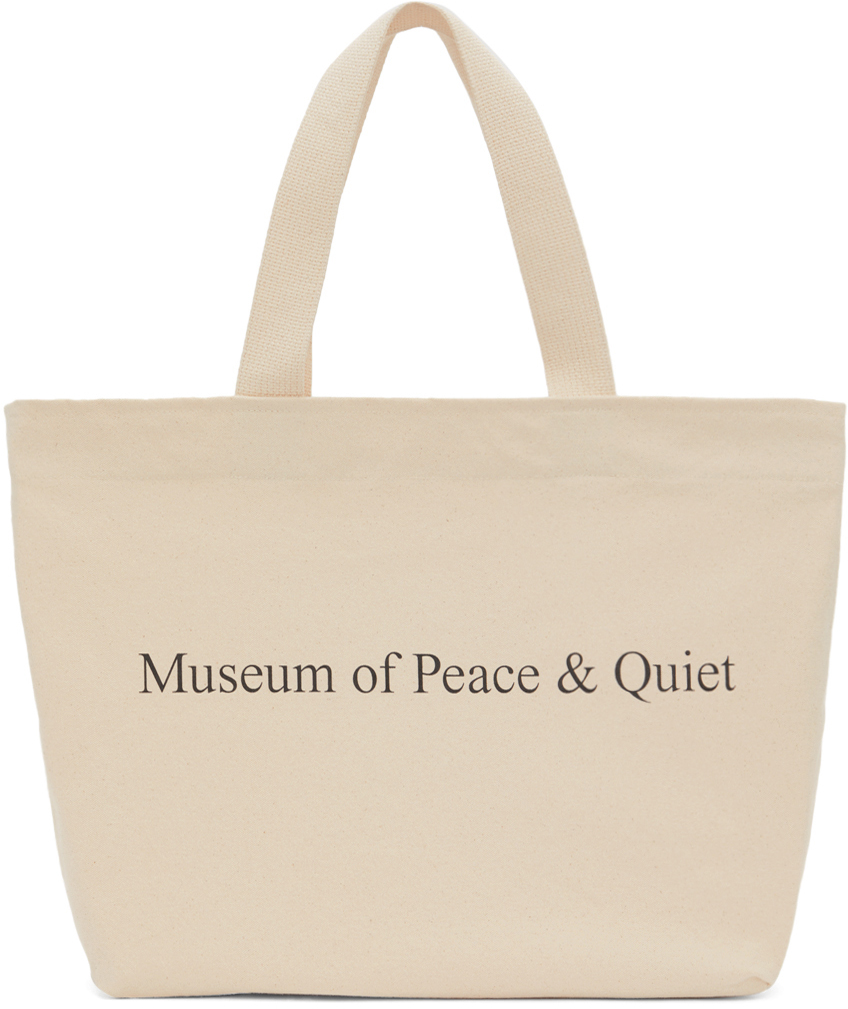 Museum of Peace & Quiet SSENSE Exclusive Beige Logo Tote