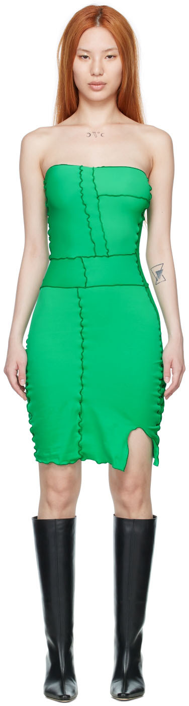 Green Nylon Mini Dress Ssense Donna Abbigliamento Vestiti Vestiti di maglina 