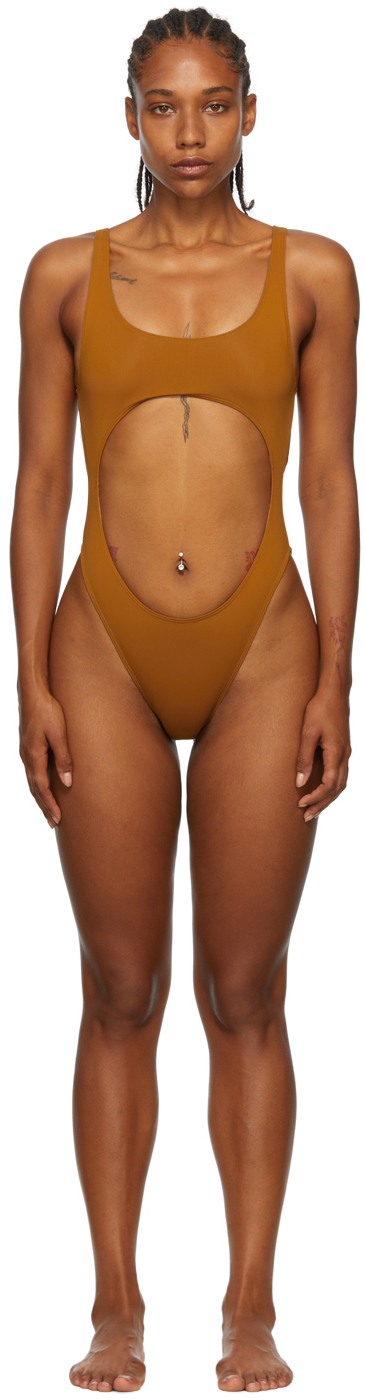 BINYA SSENSE Exclusive Brown Ara One-Piece Swimsuit