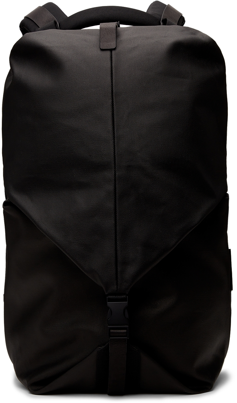 Côte & Ciel Black Small Coated Canvas Oril Backpack