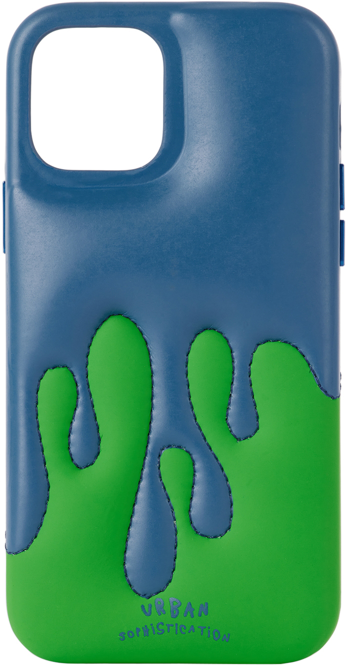 SSENSE Exclusive Blue & Green 'The Dripping Dough' iPhone 12/12 Pro Case