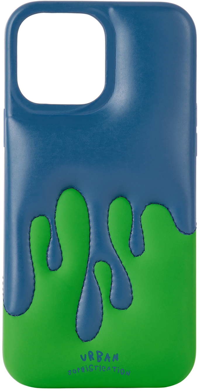 SSENSE Exclusive Blue & Green 'The Dripping Dough' iPhone 13 Pro Max Case