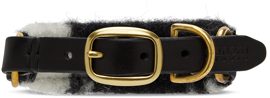 Canem Studio Black Lillunn Edition Classic Cut Dog Collar In Asphalt