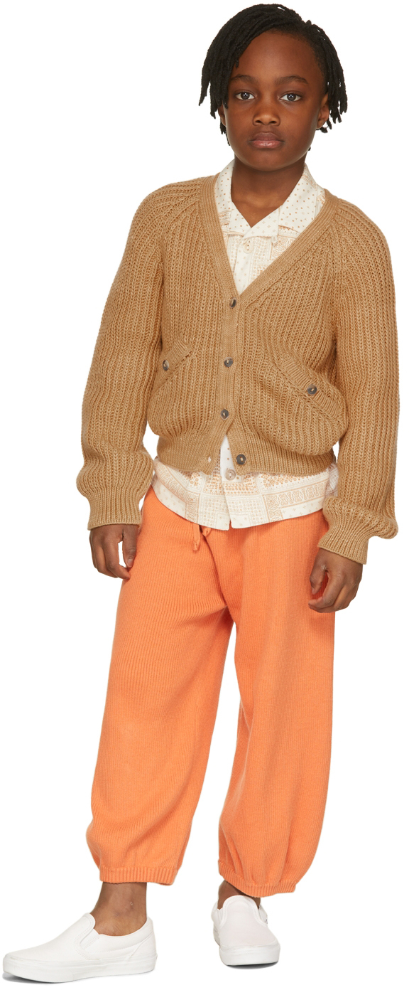 Misha And Puff Kids Tan Everyday Cardigan In 272 Root