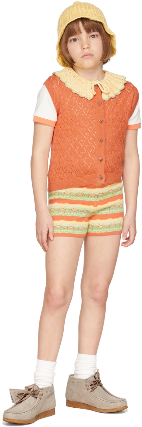 Misha And Puff Kids Multicolor Fairground Shorts In 893 Melon