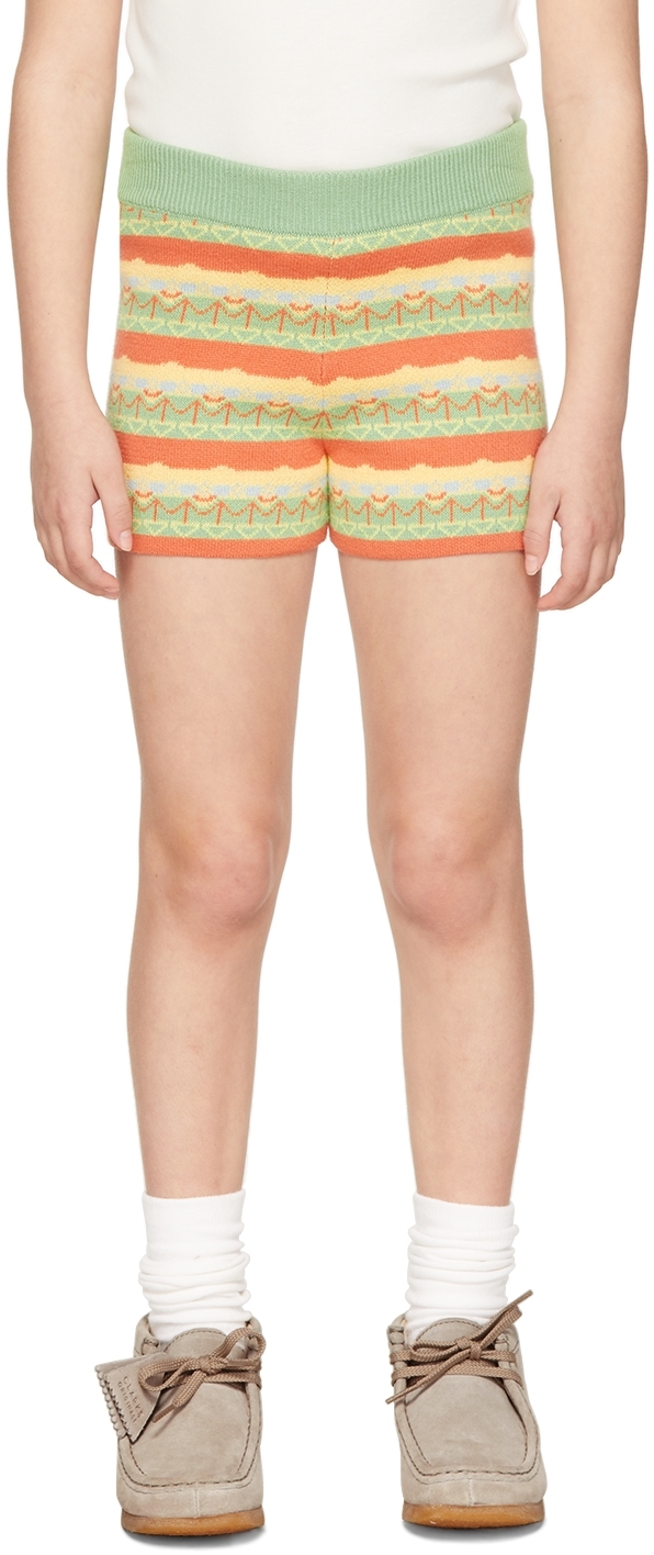 Misha And Puff Kids Multicolor Fairground Shorts In 893 Melon