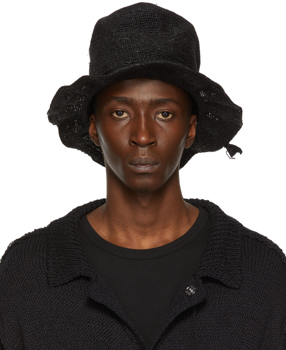 Yohji Yamamoto Black Mountain Bucket Hat | ModeSens