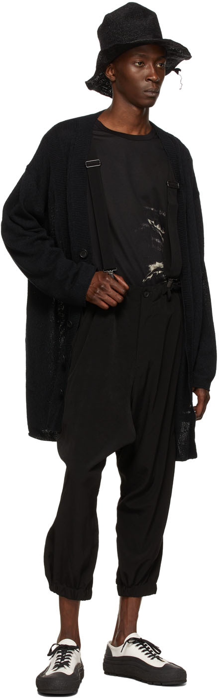 Yohji Yamamoto ブラック コットン カーディガン