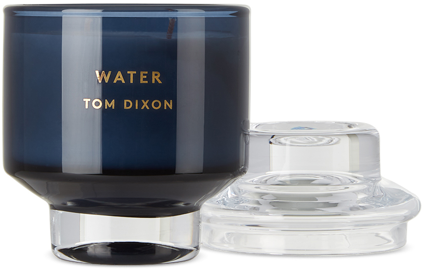 Tom Dixon Blue Elements Water Candle Medium In Water