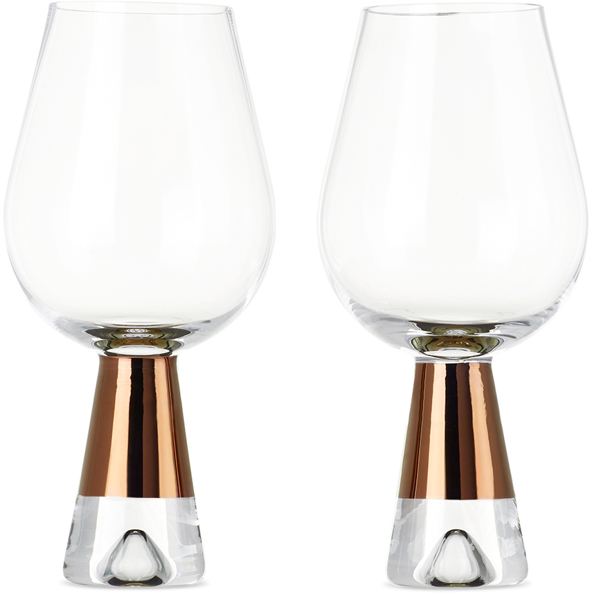 Copper Tank Wine Glass Set by Tom Dixon SSENSE