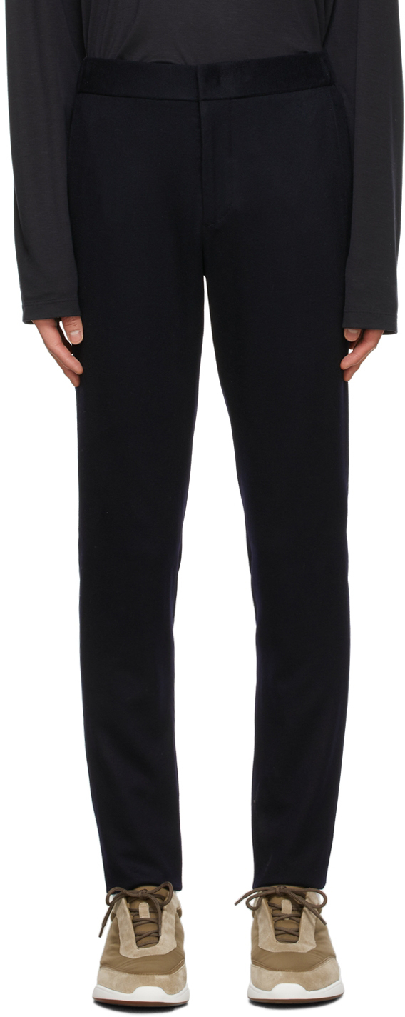 Navy Cashmere Leisure City Trousers
