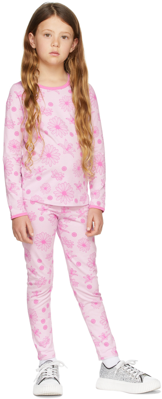 Mardi Mercredi Les Petits Kids Pink Inner Pyjama Set In Pink Fuschia
