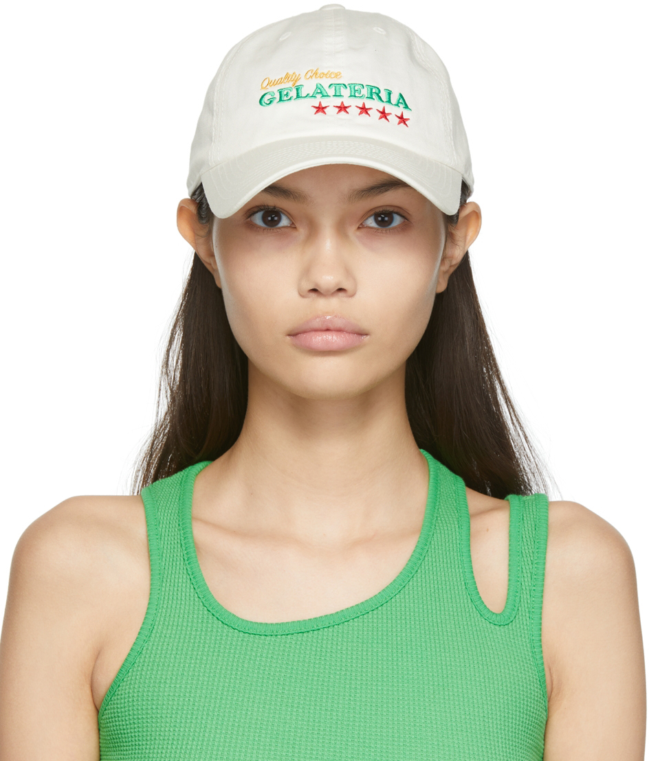 Kijun: White 'Gelateria' Cap | SSENSE Canada