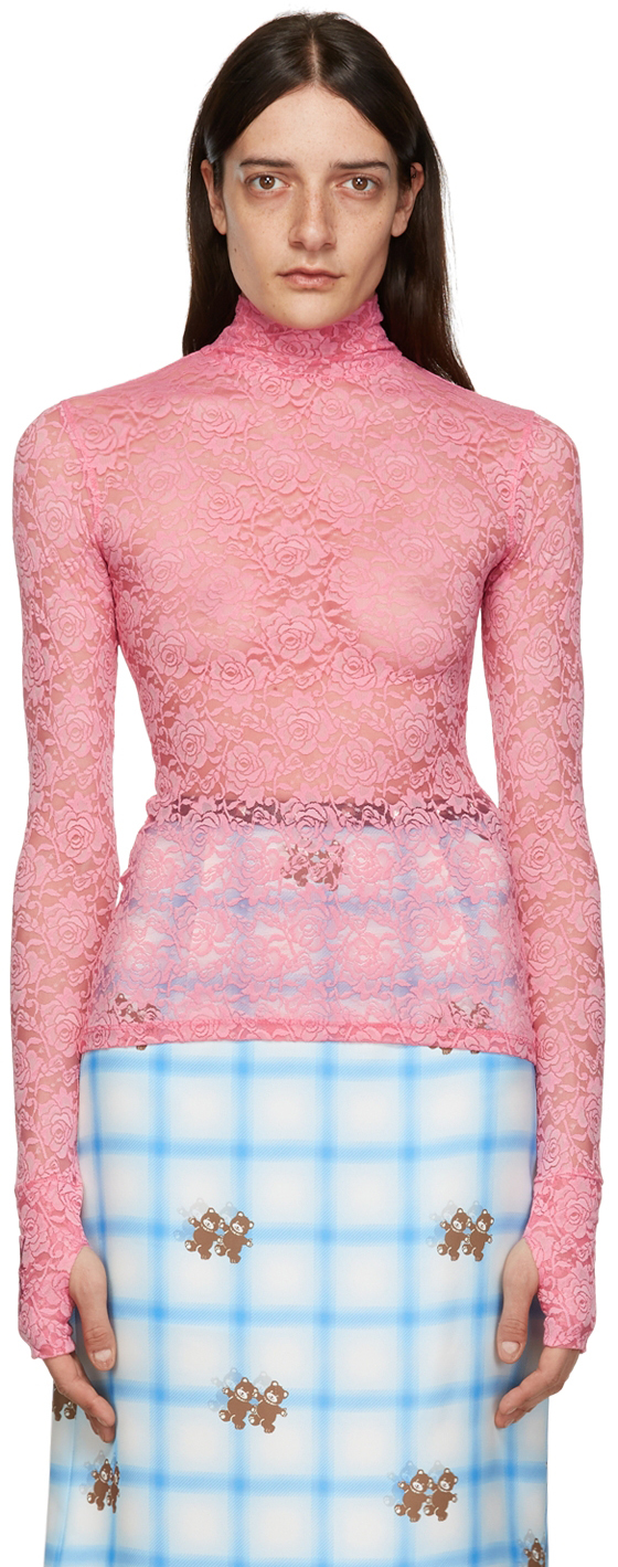 Kijun: Pink Rose Turtleneck | SSENSE