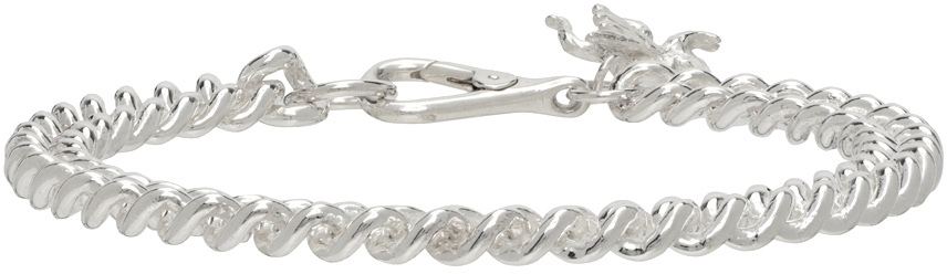 Georgia Kemball SSENSE Exclusive Silver Dragon Bracelet