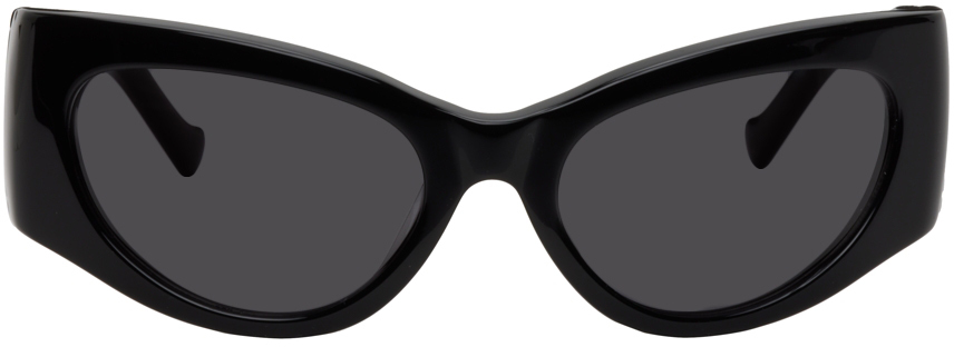 Grey Ant Bank 56mm Wraparound Sunglasses In Black/ Grey