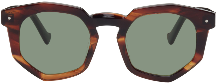 Grey Ant Tortoiseshell Hexagonal Sunglasses