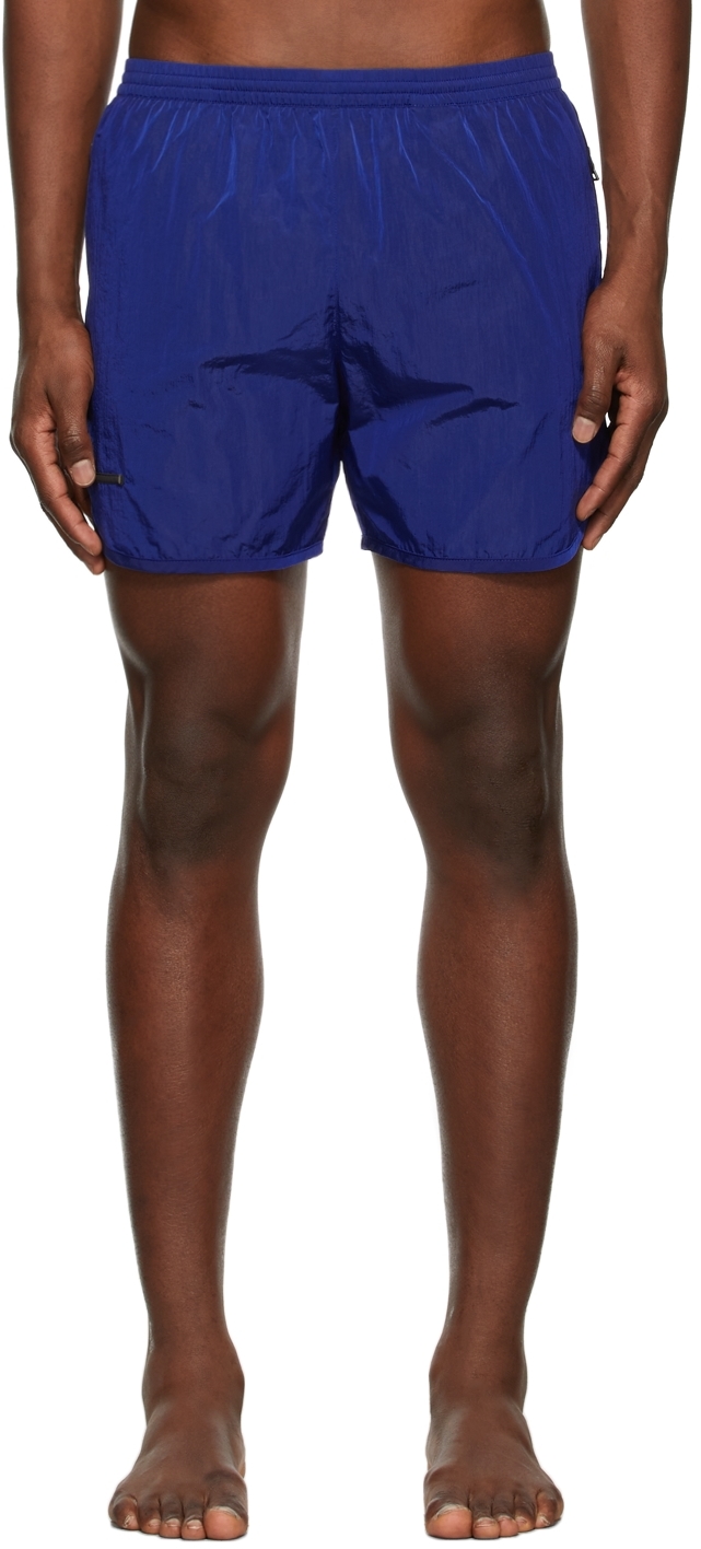 Ssense Uomo Sport & Swimwear Costumi da bagno Pantaloncini da bagno Blue Camo Wild Steve Swim Shorts 