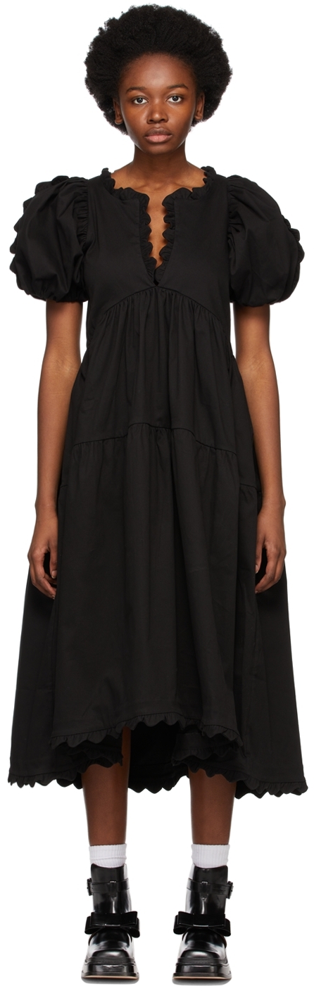 Black Leana Dress by Kika Vargas on Sale