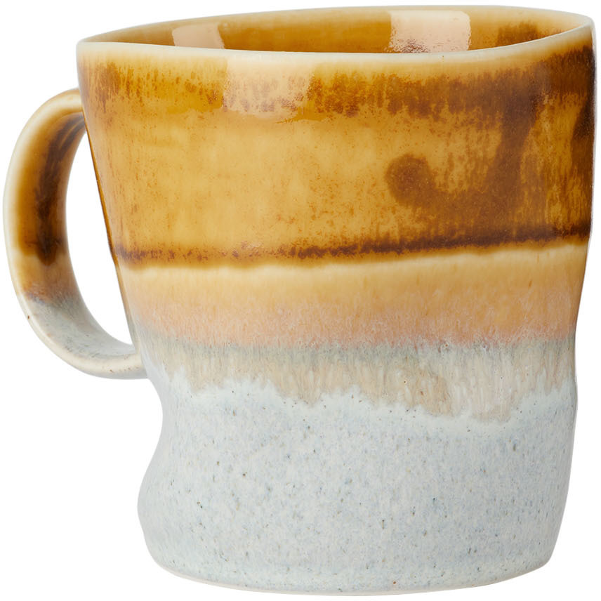 Sgw Lab Brown & Off-white Distorted Yt011 Mug In Brown/white