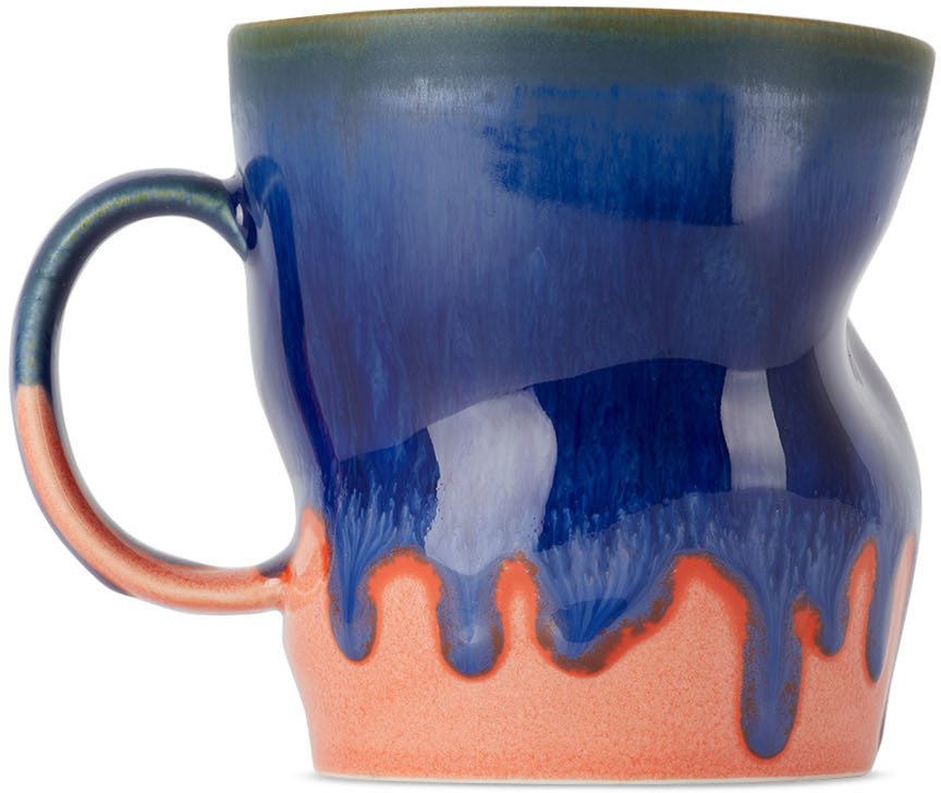 Sgw Lab Blue Distorted Bt031 Mug In Blue/red