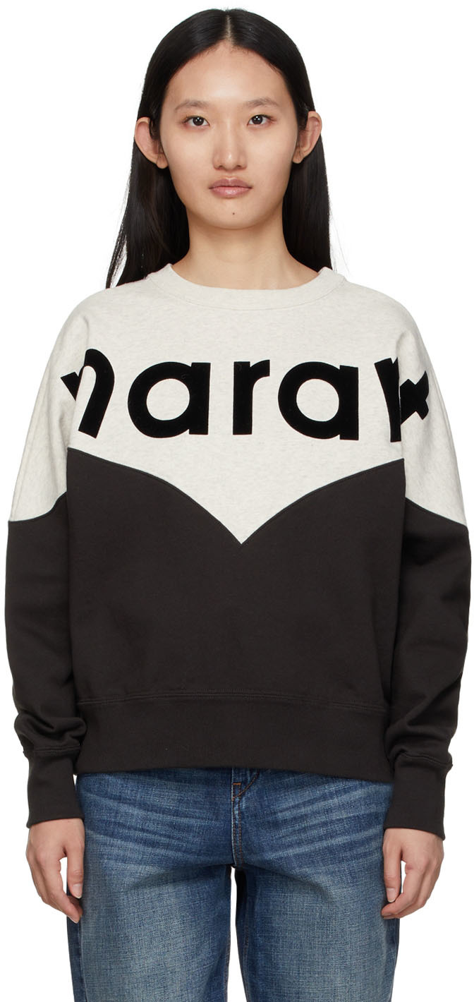 Isabel Marant Etoile Grey & Black Houston Sweatshirt